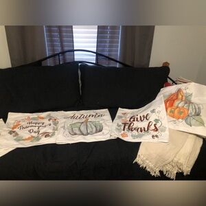 Autumn Themed Decorative Pillow Covers set of 5 18x18